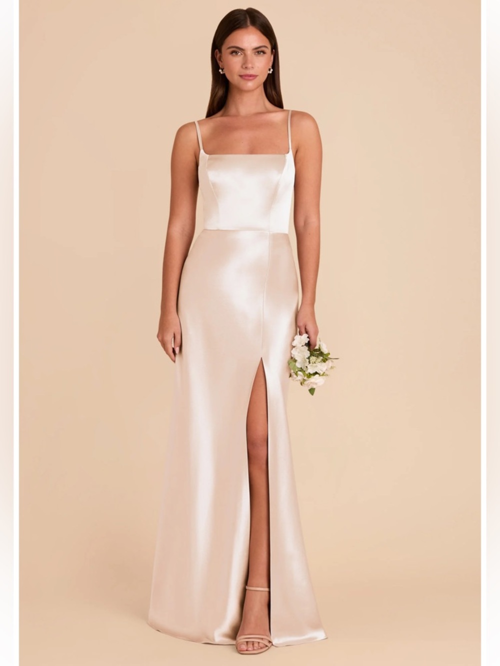 Mai Dress - Shiny Satin Champagne